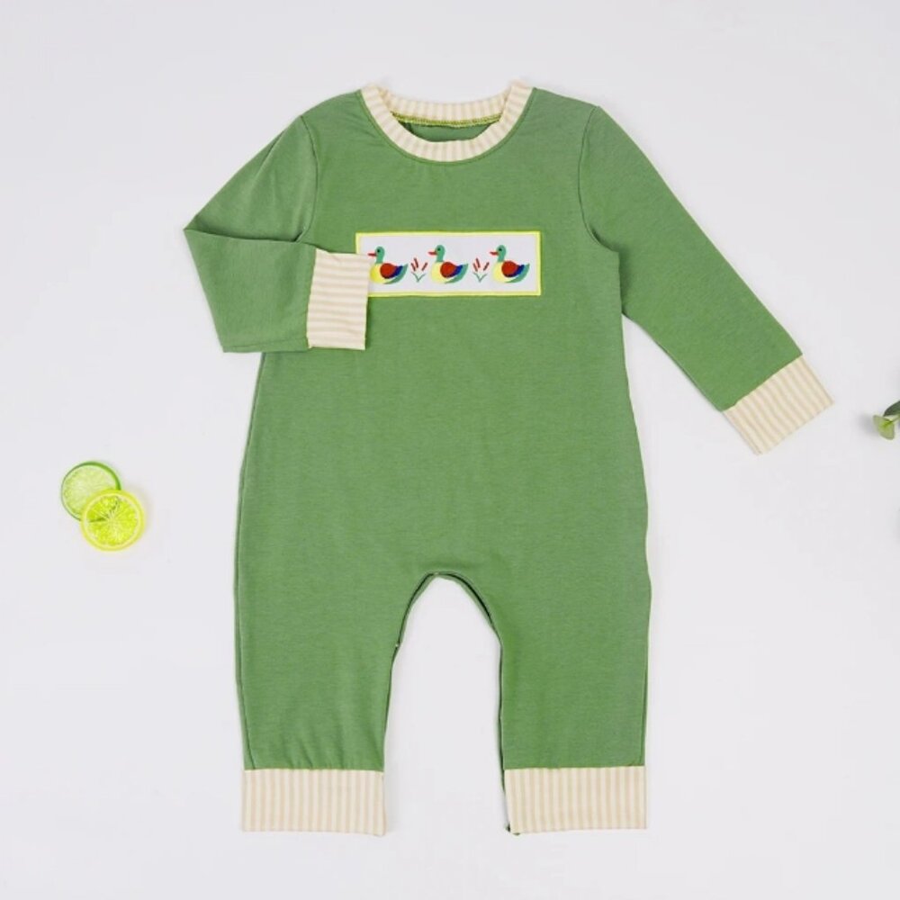 Boutique Mallard Ducks Baby Boys Romper Jumpsuit